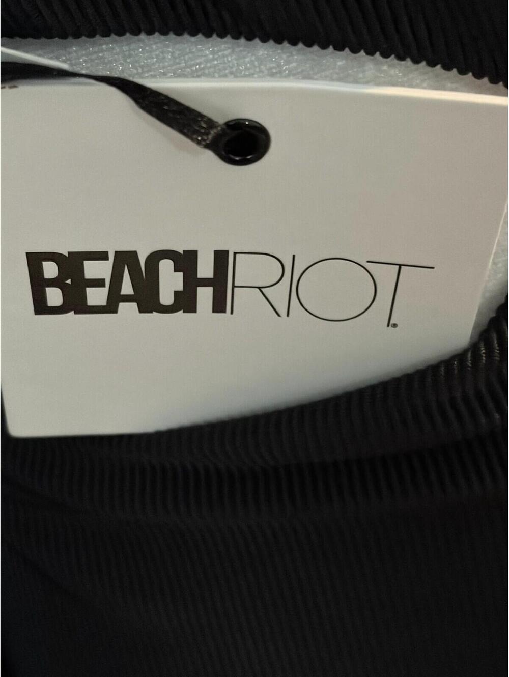 Beach Riot One Shoulder Cutout One Piece Swimsuit Black Ribbed Size M NWT - Picture 6 of 6